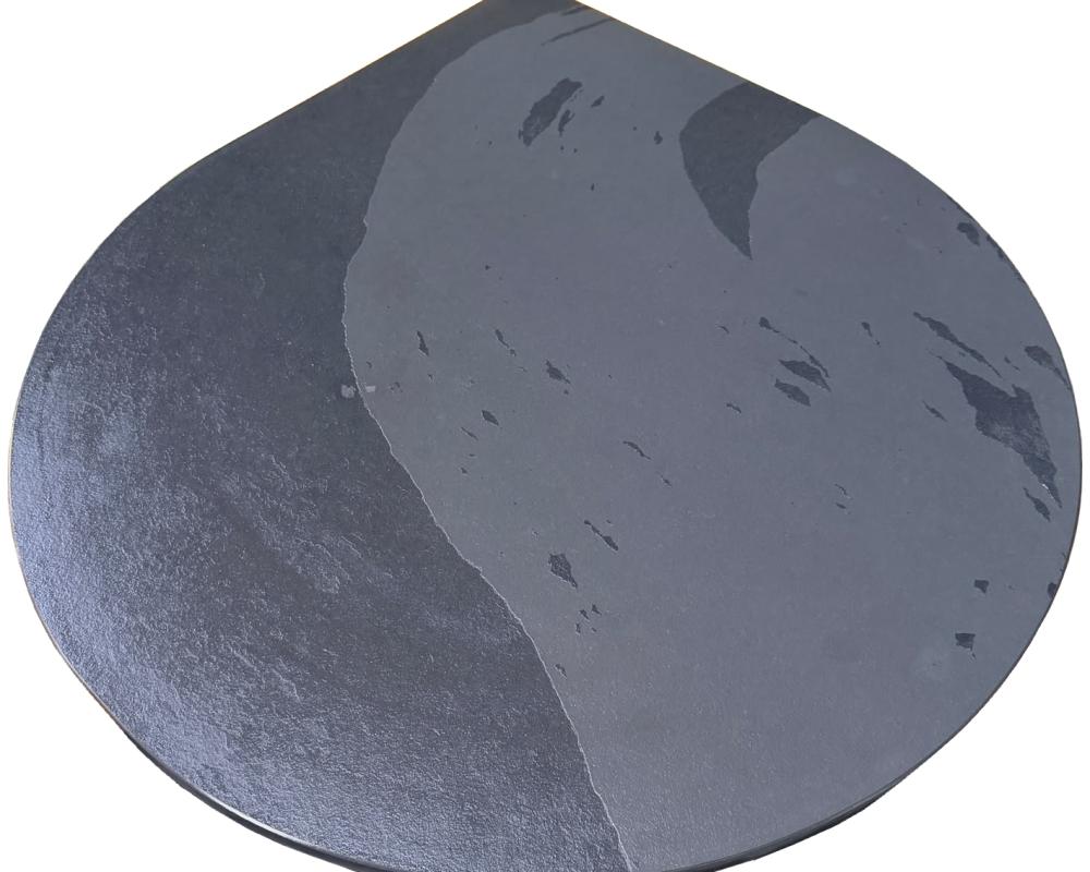 Economical - Slate Teardrop Brazilian Black Riven Bev and Honed