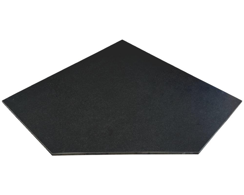 Honed Black Granite Pentagon Hearth