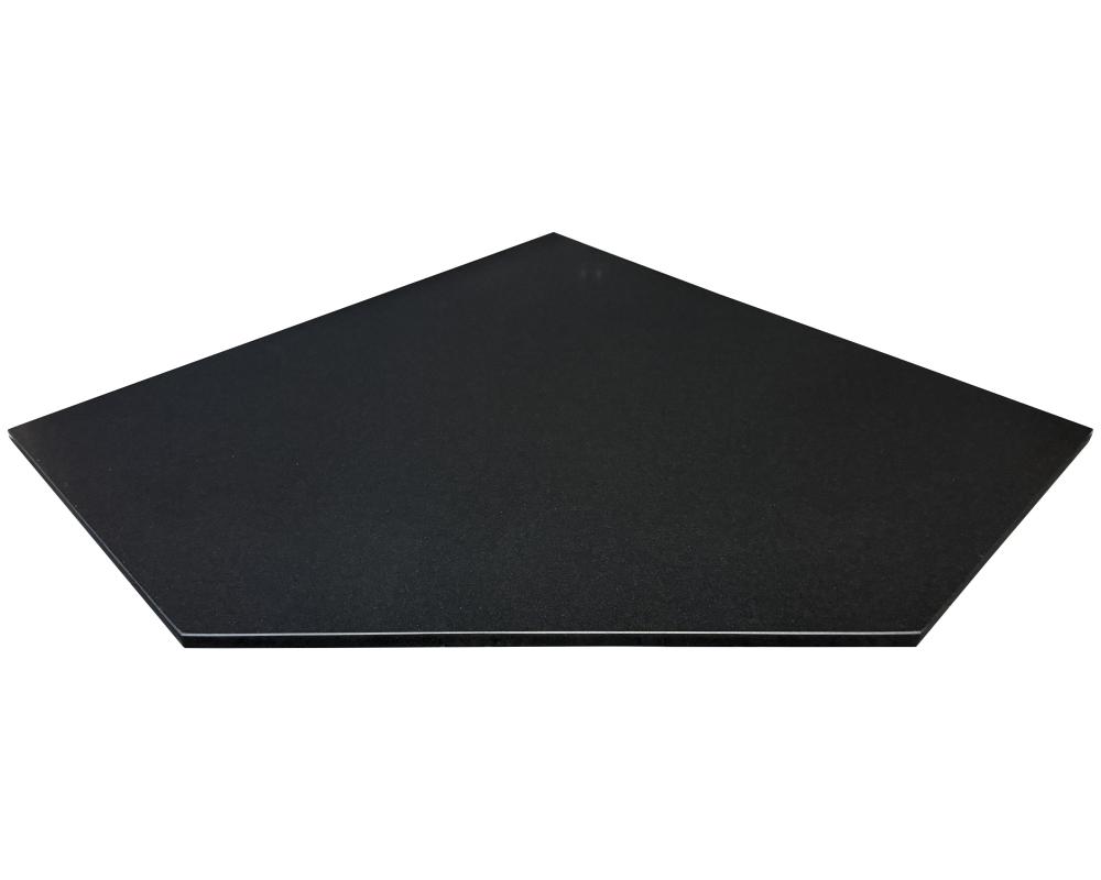 Polished Black Granite Pentagon Hearth