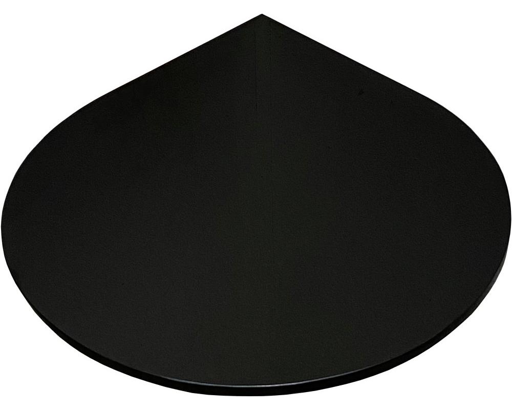 Polished Black Granite Teardrop Hearth