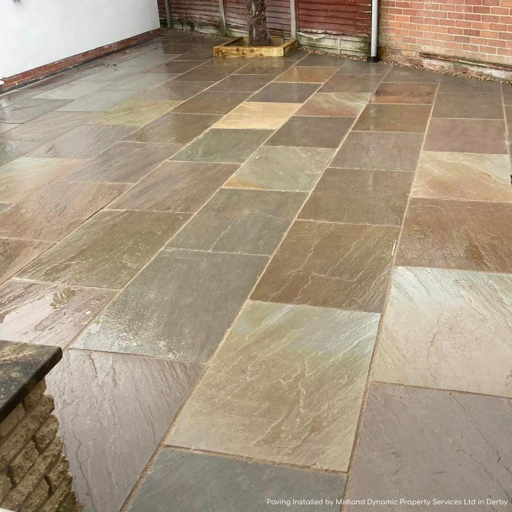 Autumn Brown Natural Sandstone Paving - £15.60sqm +vat