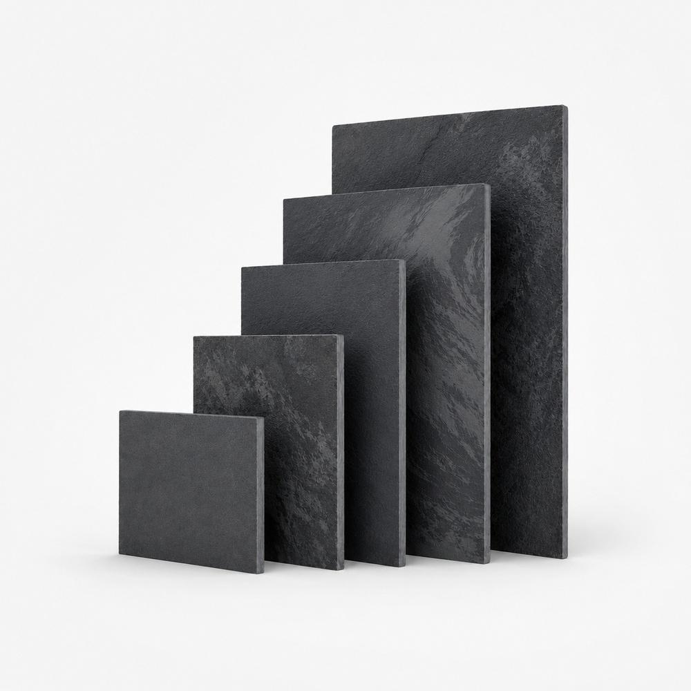 Standard Brazilian Black Riven Slate Slabs – 20mm