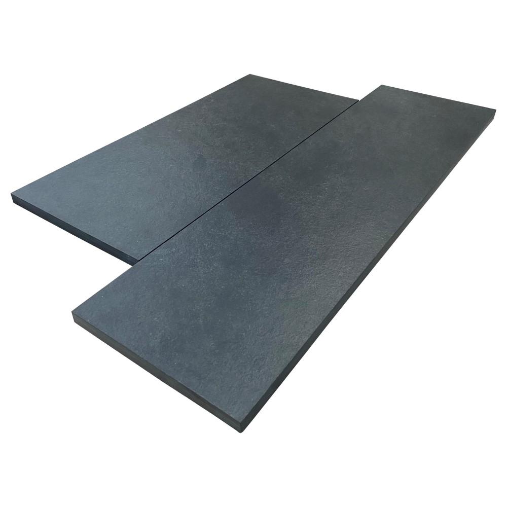 2pc Set Riven Slate Hearth 20mm - Standard