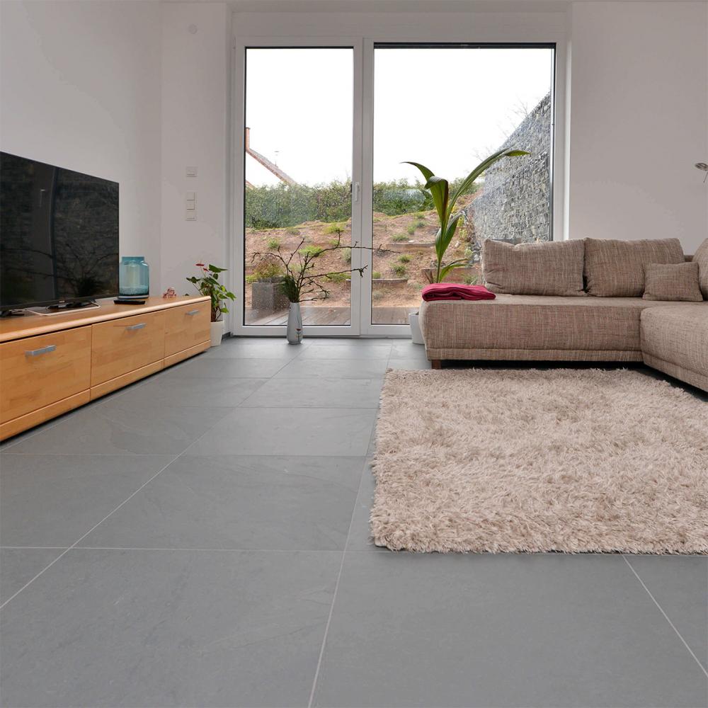 Brazilian Grey Riven Slate Tiles – 10mm Calibrated