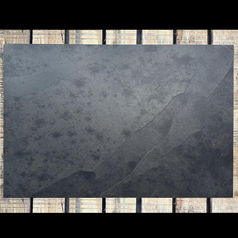 Economical Brazilian Black Riven Slate Slabs 20mm
