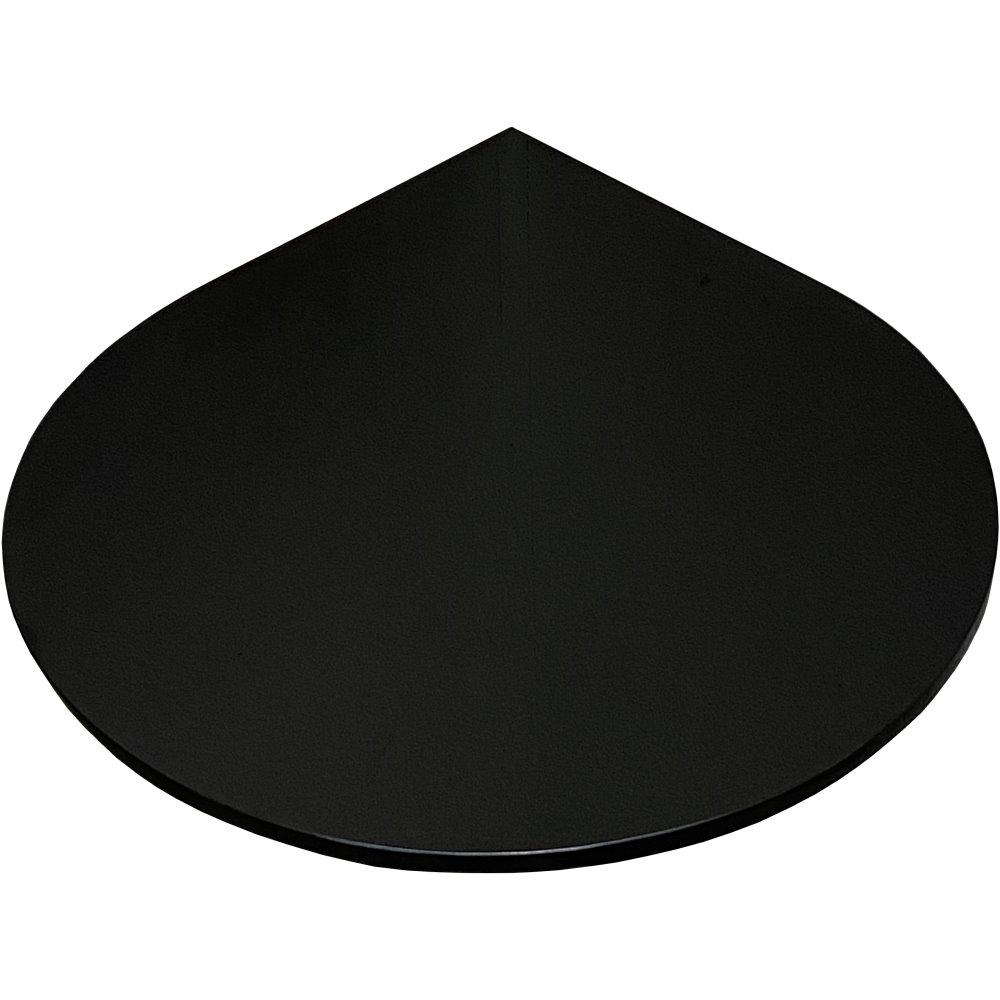 Polished Black Granite Teardrop Hearth