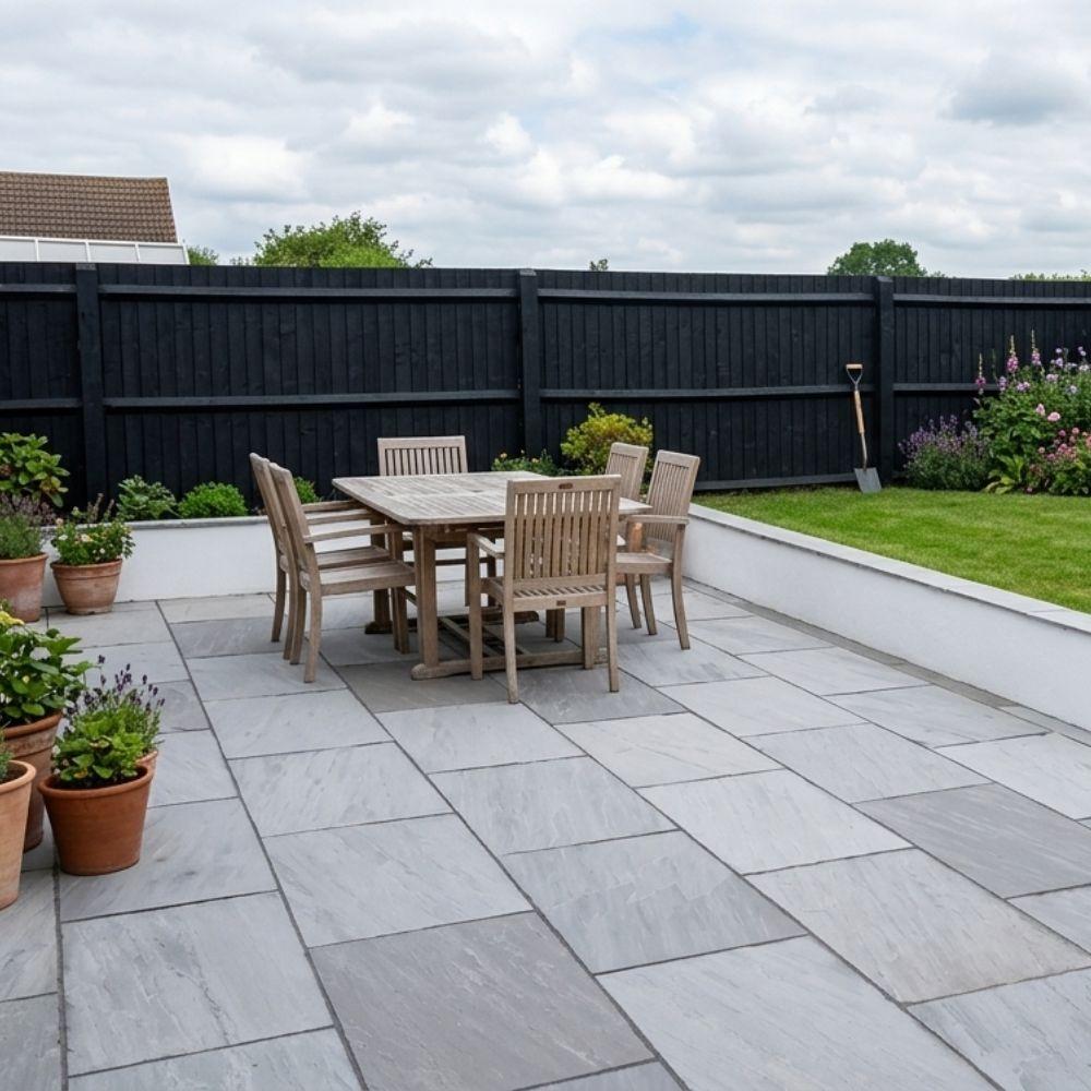 Kandla Grey Natural Sandstone Paving  -  £16.75sqm + vat