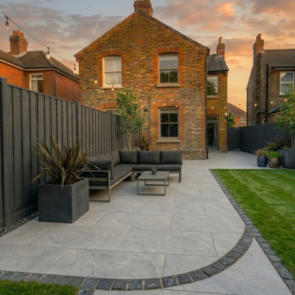 Quartz Grey Porcelain Paving Slabs - £19.00sqm +vat
