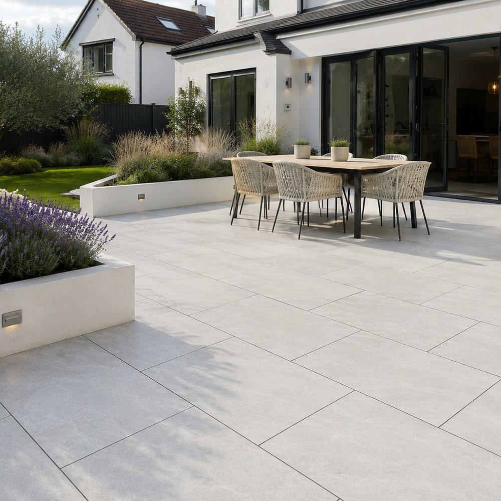 Himalayan White Porcelain Paving - £19.00sqm +vat